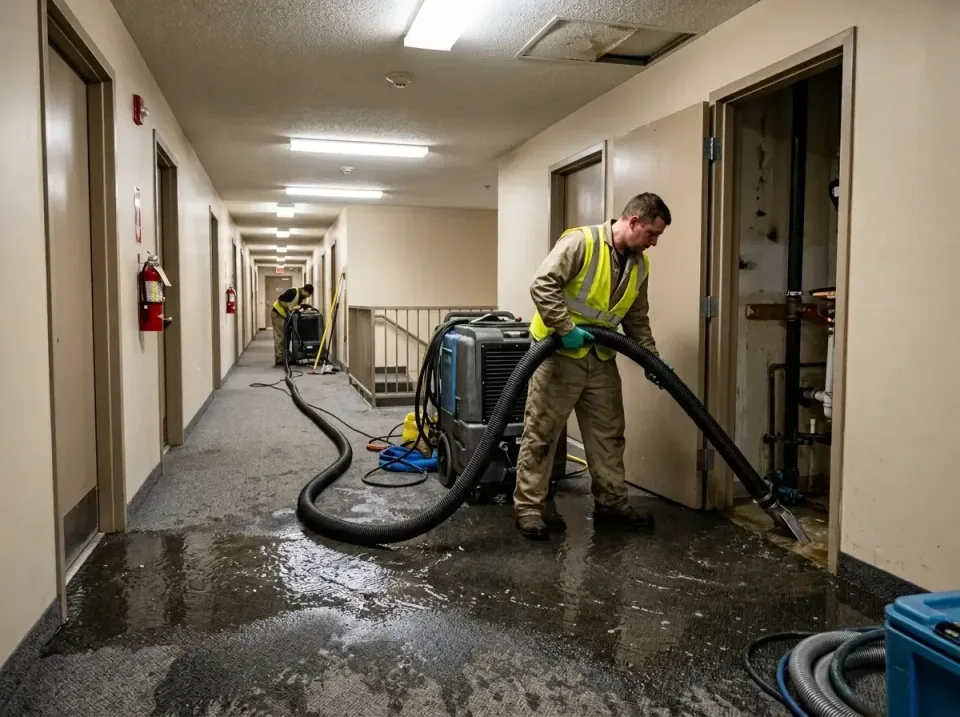 multi-unit-apartment-hallway-f-005 — frequently asked questions, Emergency Burst Pipe Water Extraction & Removal in Hueytown…